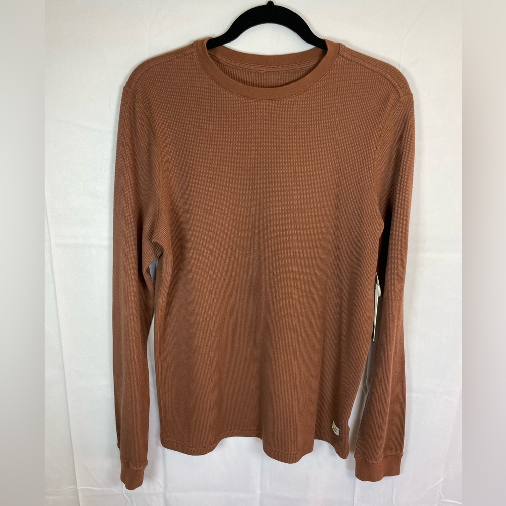 Vuori Men's Waffle Hazelnut Crew Thermal Shirt Long Sleeve